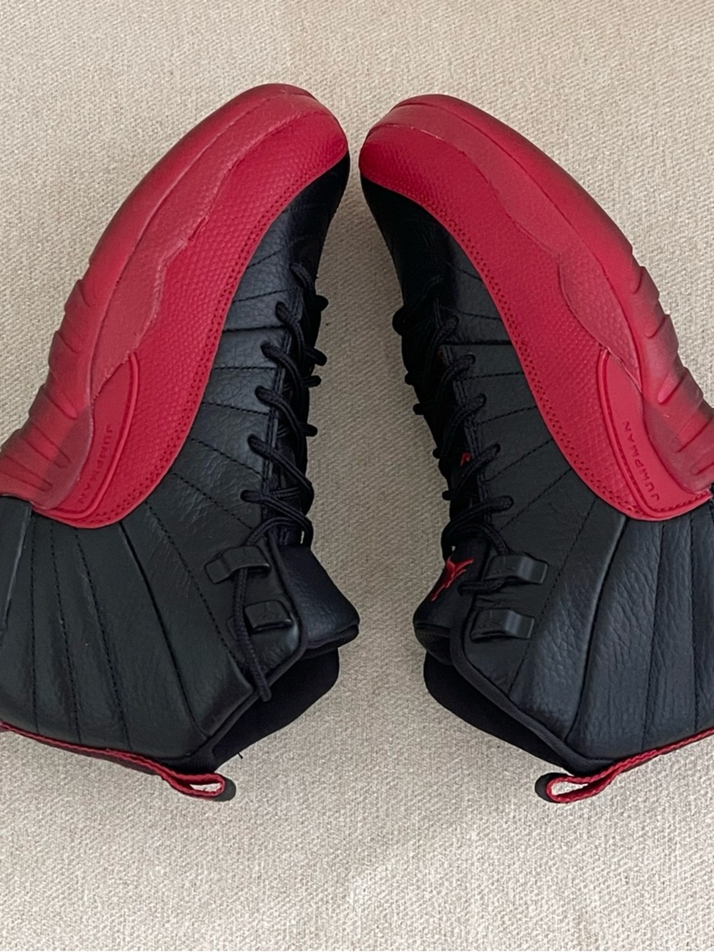 Size 6Y / 7.5w - Nike Air Jordan 12 Retro GS Flu Game 2025 Black Red 153265-002 - Picture 4 of 9